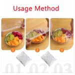 50 Pieces Disposable Food Cover Plastic Wrap Food Grade Fruit And Vegetable Plastic Bags Elastic Plastic Bags Kitchen Organizer - Image 4