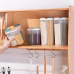 Kitchen Cereals Storage Box Plastic 4 grids Cereals Sealed Jar Food Container Moisture-proof Grain Tank Spaghetti Keep Fresh Box - Image 2