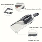 Handheld Vegetable Slicer with Adjustable Stainless Steel Blade Vegetable Fruit Cutter for Potatoes Lemons Kitchen Gadget - Image 4